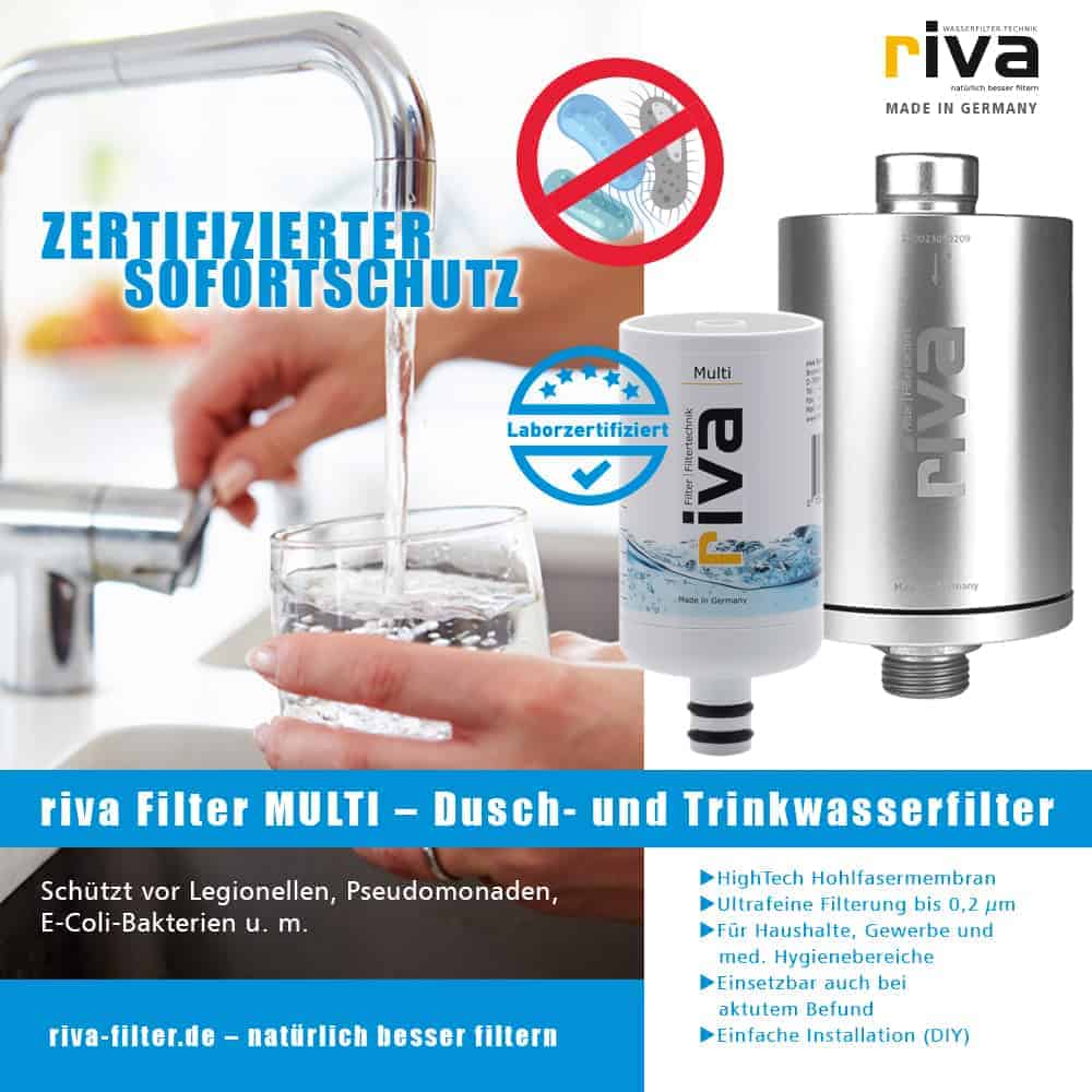 Mobiler Trinkwasserfilter riva MULTI EXPLORER - Metallgehäuse mit  Filterkartusche und Anschluss-Set – Natural Aqua